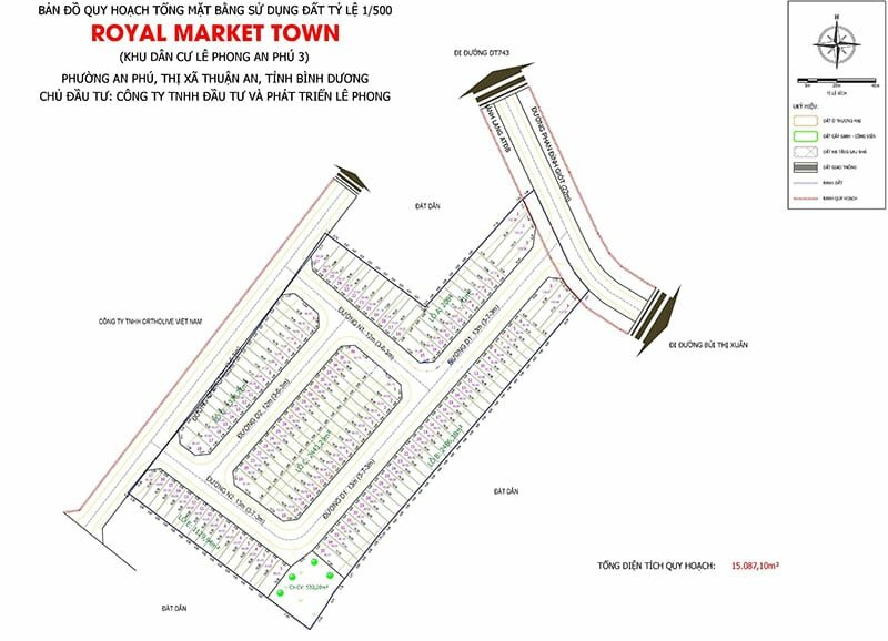 Sơ đồ phân lô Dự án Royal Market Town Thuận An