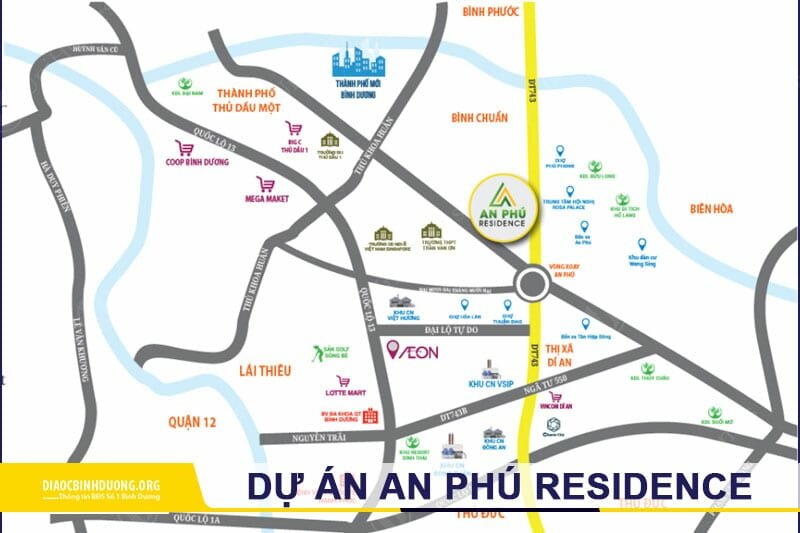 Vị trí dự án nhà phố An Phú Residence