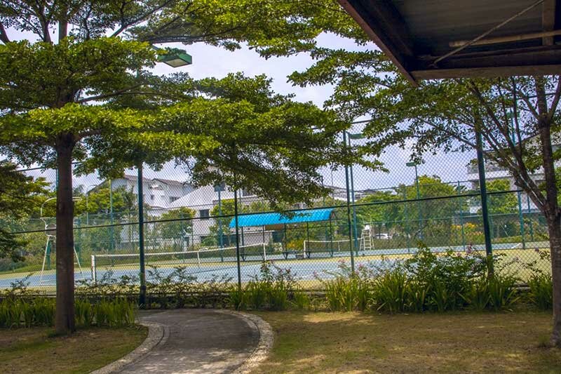 Sân tennis hiện hữu trong khu dân cư Ecoxuan