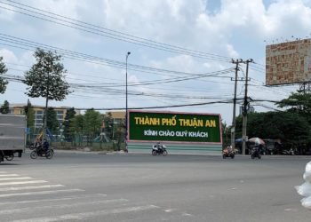 Bảng chào thành phố Thuận An