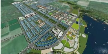 Mặt bằng tổ chức không gian kiến trúc cảnh quan Trung tâm Hành chính Bắc Tân Uyên