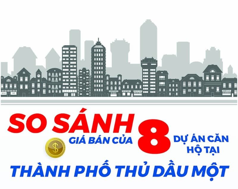 So sánh giá 8 dự án căn hộ tại thành phố Thủ Dầu Một