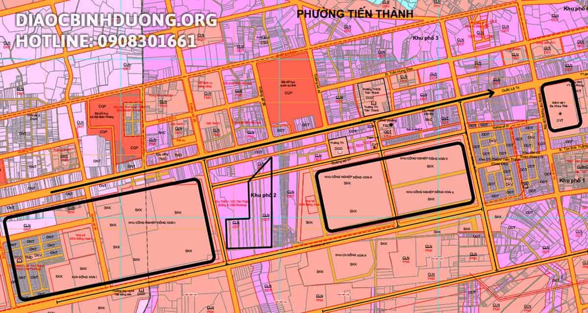 Vị trí quy hoạch dự án Vera City Đồng Xoài